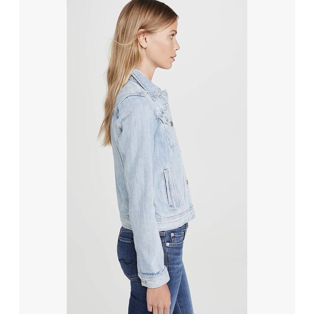 Joe's Women's Standard Trucker Denim Jacket Color: Lotus size small (New) - Picture 3 of 7